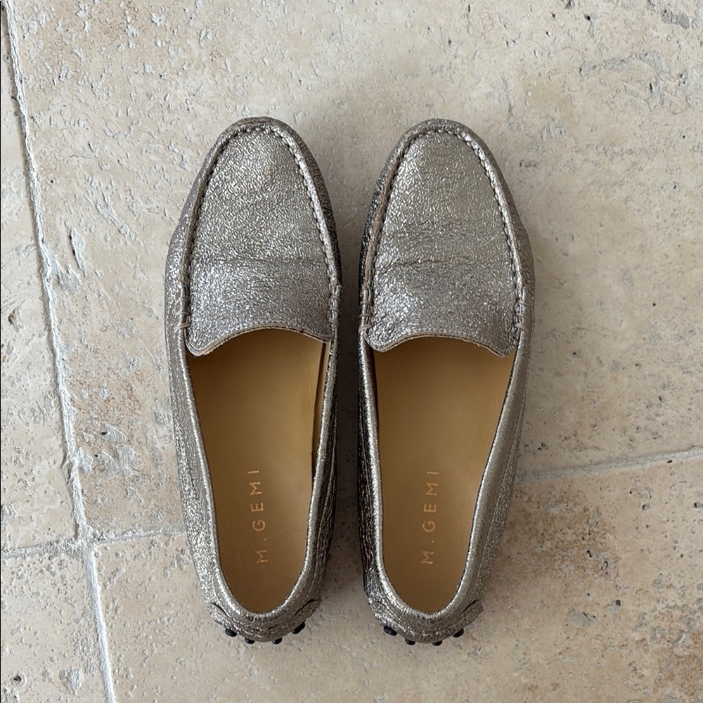M. Gemi Gold Loafers